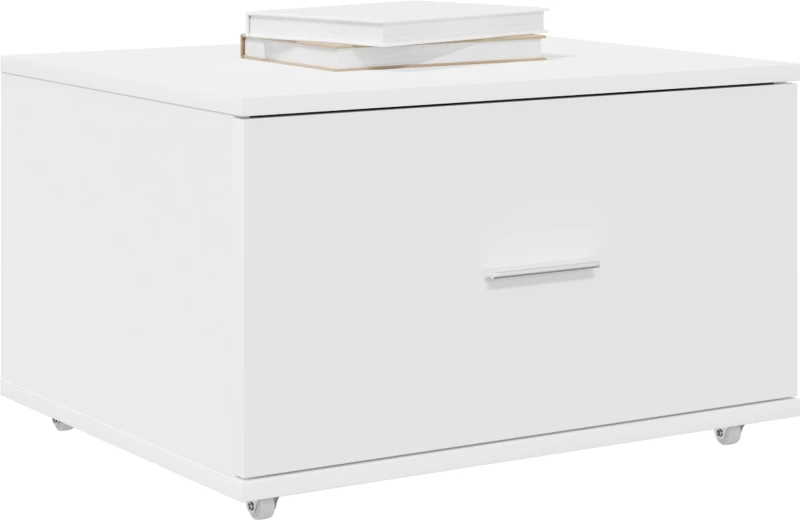 vidaXL Συρταριέρα με Ρόδες Λευκό 55x45x33.5 cm Επεξεργασμένο Ξύλο