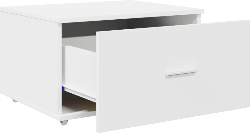 vidaXL Συρταριέρα με Ρόδες Λευκό 55x45x33.5 cm Επεξεργασμένο Ξύλο