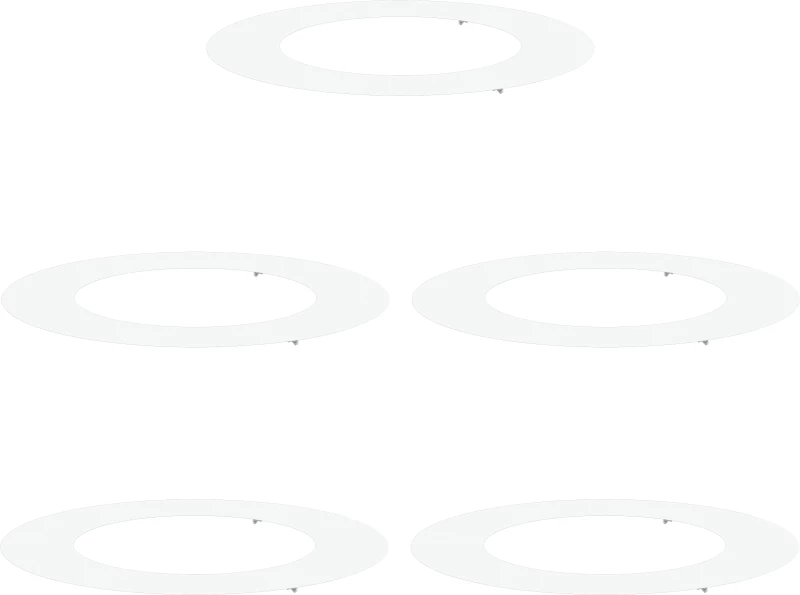 vidaXL Λευκό Σετ Πλαστικών Φυτευτών Μεγάλο Πλαστικό Στρογγυλός Μοντέρνος