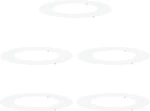 vidaXL Λευκό Σετ Πλαστικών Φυτευτών Μεγάλο Πλαστικό Στρογγυλός Μοντέρνος