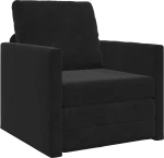vidaXL Καναπές Κρεβάτι 2 σε 1 Μαύρος 74x77x81 cm Βελούδο