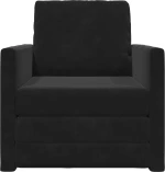 vidaXL Καναπές Κρεβάτι 2 σε 1 Μαύρος 74x77x81 cm Βελούδο