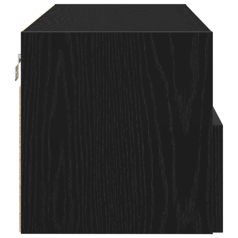 vidaXL Γκρι τηλεόραση Τοίχου Μαύρο Δρυς 100x30x30 εκ Επεξεργασμένο Ξύλο