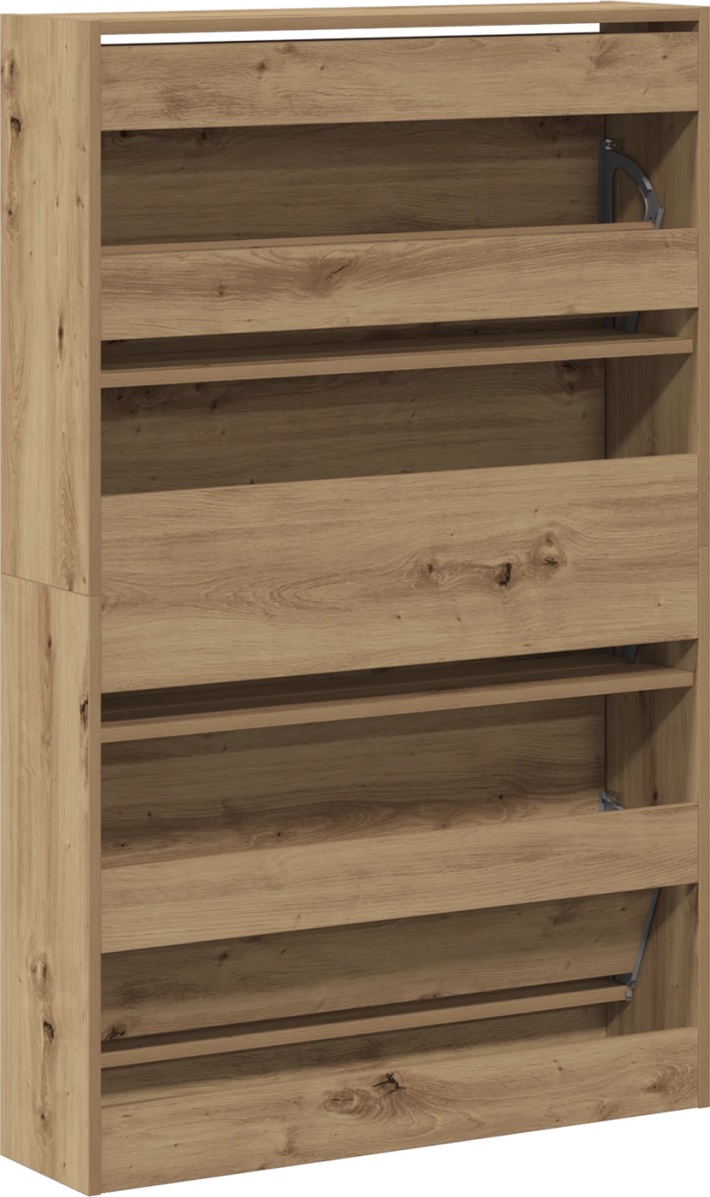 vidaXL Ντουλάπα Παπουτσιών Καρυδιά 80x21x125,5 εκ Επεξεργασμένο Ξύλο