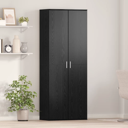 vidaXL Υψηλός ντουλάπι Μαύρη βελανιδιά 70x35x180 cm Επεξεργασμένο ξύλο