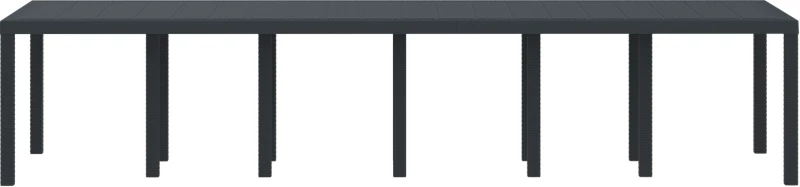 vidaXL Τραπέζι Κήπου Ανθρακί 350x100x73 εκ. Πολυ Ράτταν
