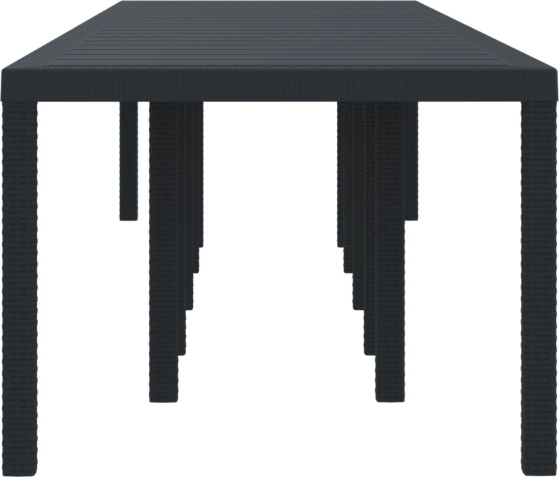 vidaXL Τραπέζι Κήπου Ανθρακί 350x100x73 εκ. Πολυ Ράτταν