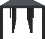 vidaXL Τραπέζι Κήπου Ανθρακί 350x100x73 εκ. Πολυ Ράτταν