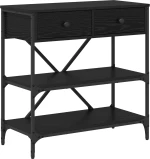 vidaXL Τραπέζι Κονσόλας Μαύρη Δρυός 75x34.5x75 εκ. Κατασκευασμένο από Ξύλο