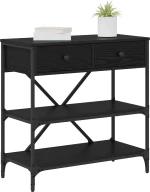 vidaXL Τραπέζι Κονσόλας Μαύρη Δρυός 75x34.5x75 εκ. Κατασκευασμένο από Ξύλο