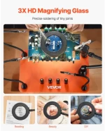 VEVOR Magnetic Helping Hands Soldering Station 3X Magnifying Lamp Air Gun Holder