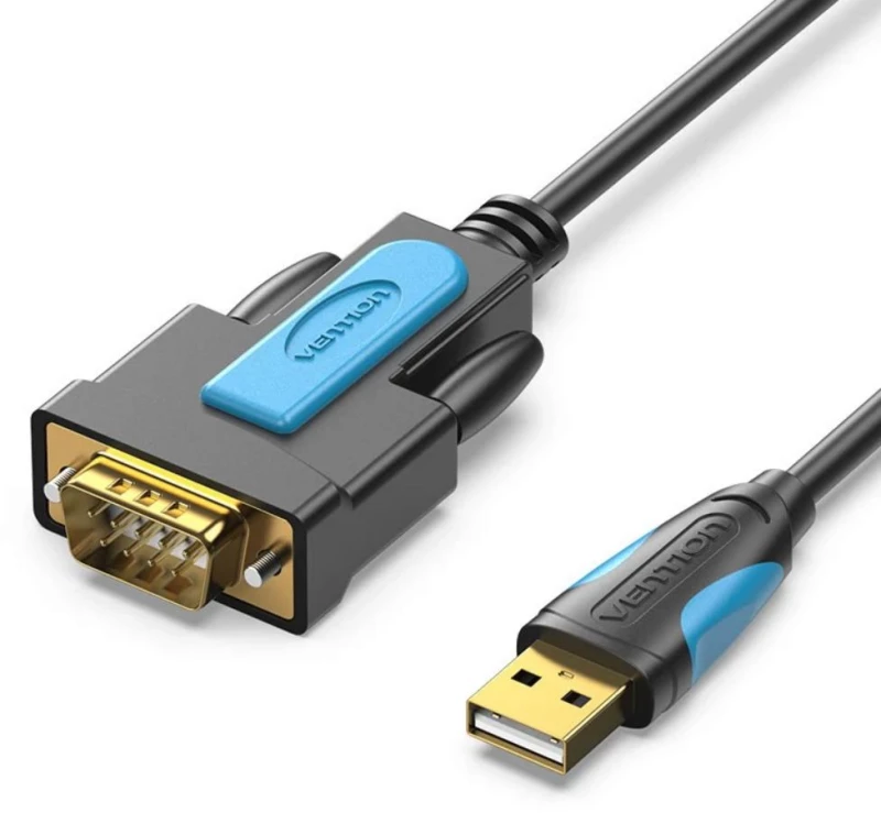 VENTION USB 2.0 A Male to DB-9 RS232 Serial Adapter Cable 1M Black (VAS-C02-B100) (VENVAS-C02-B100)