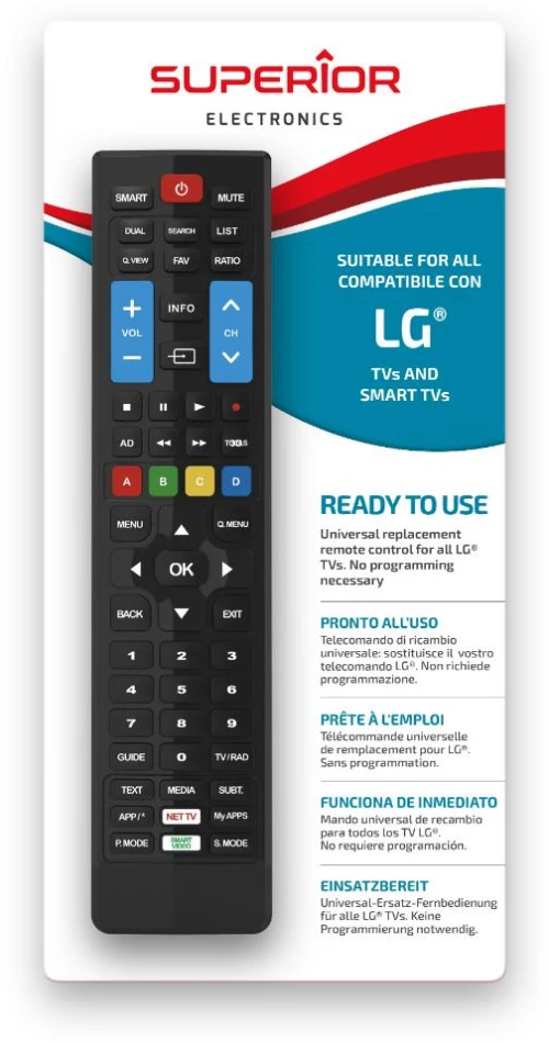 Superior Τηλεχειριστήριο Αντικατάστασης για LG Smart - Plug & Play (SUPTRB034) (SPRSUPTRB034)