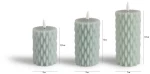 Σετ LED κεριών 3 τεμαχίων Ανοιχτό Γκρι 8720604887952  Lifa-Living