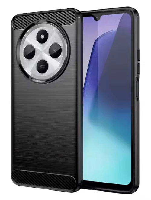 POWERTECH Θήκη Carbon MOB-2011 για Xiaomi Redmi 14C, μαύρη