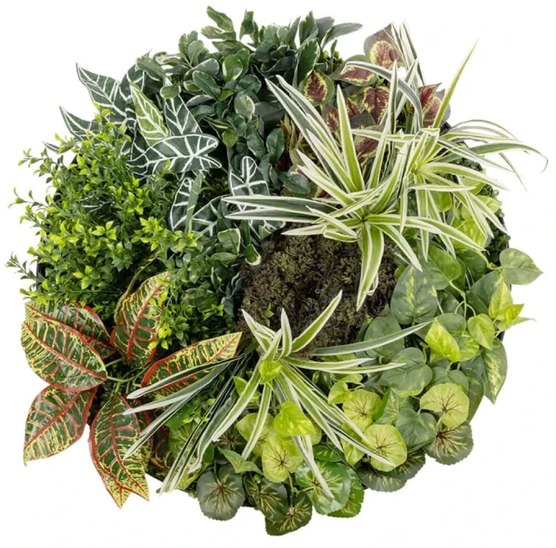 Συνθετικό Διακοσμητικό Πάνελ Φυλλωσιάς Various Plants 20691 60x20x60cm Multi-Green GloboStar 60Χ60