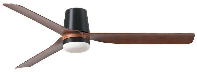 Ανεμιστήρας Οροφής Punt Tub M 33831-1TW D130cm LED 18W 3000/ 4200/ 6500K 678lm Black-Natural Faro Barcelona Διάμετρος 130cm