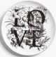 Πιάτο Love 13002-LOVE Φ21cm Bone White-Black Rory Dobner Bone China