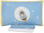 Μαξιλαροθήκες Παιδικές To The Moon (Σετ 2τμχ) Blue Nima 52X72 100% Βαμβάκι
