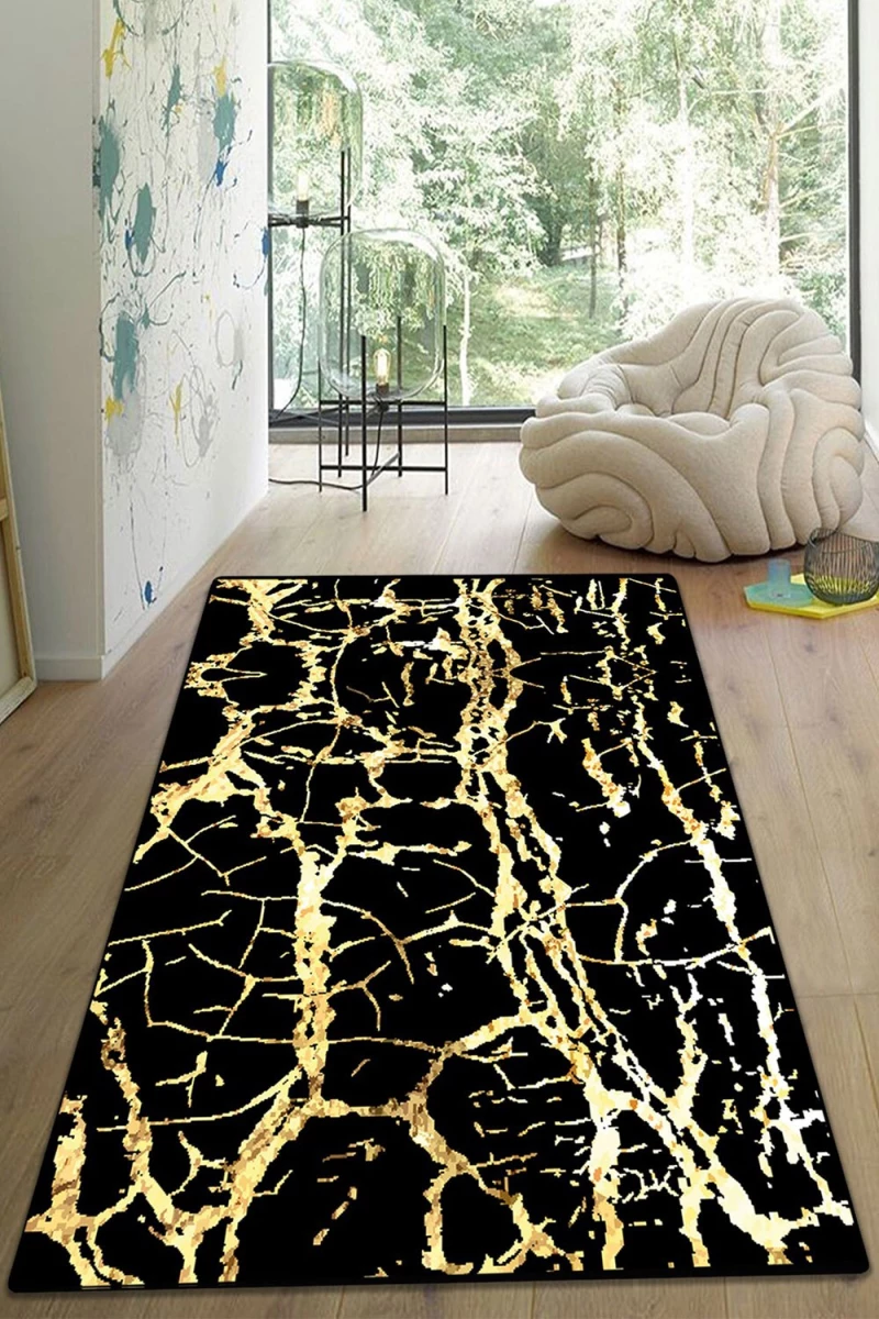 Χαλί Goldes 959CHL2238 Black-Gold Conceptum Hypnose 100X300cm