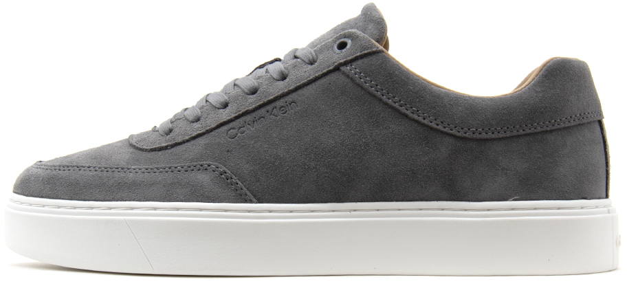 CALVIN KLEIN SUEDE LEATHER LOW LACE UP SNEAKERS MEN CALVIN KLEIN ΓΚΡΙ (HM0HM01880-PCG)