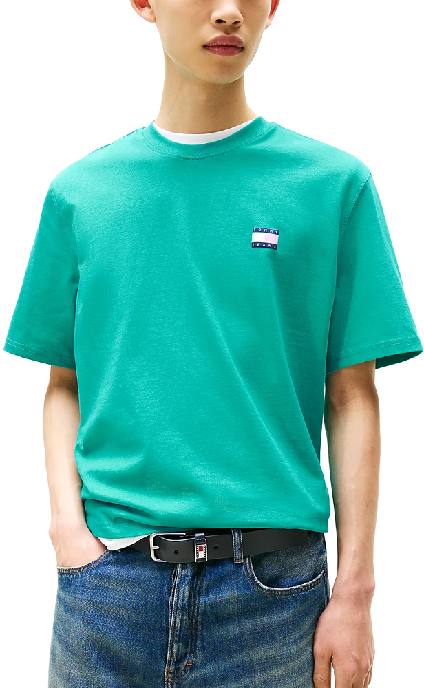 TOMMY HILFIGER TOMMY JEANS 90S FLAG REGULAR FIT T-SHIRT MEN ΡΟΖ- ΣΙΕΛ (DM0DM21785-L7O)