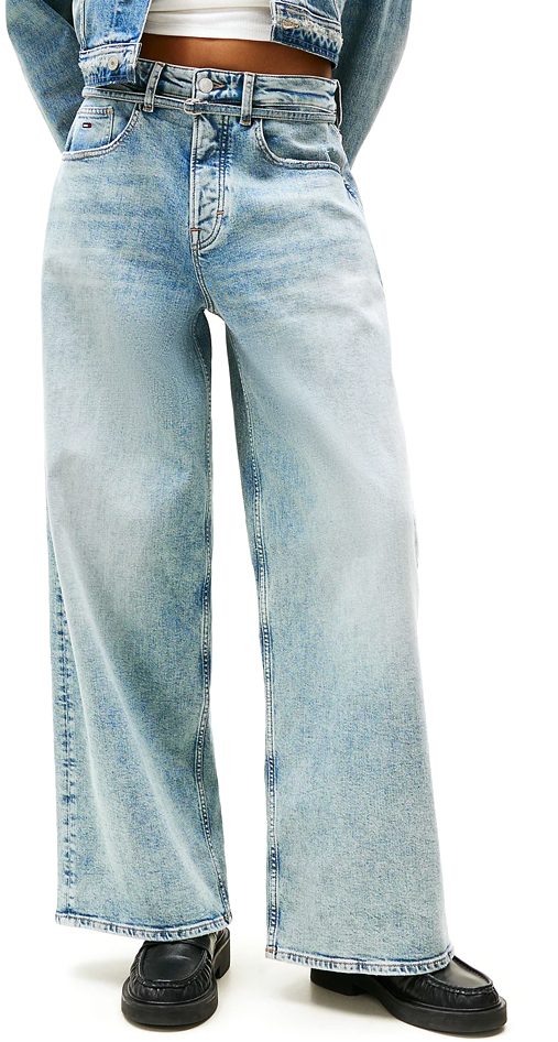 TOMMY HILFIGER TOMMY JEANS CHARLIE MID WAIST WIDE LEG L.32 JEANS WOMEN ΜΠΛΕ (DW0DW20473-1A532)