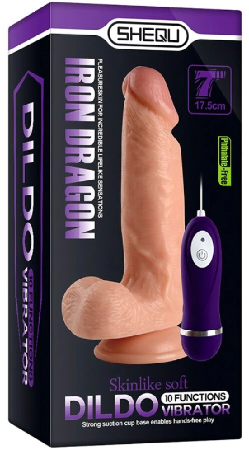 SHEQU - IRON DRAGON VIBRATOR DILDO WITH REMOTE CONTROL 17.5 CM