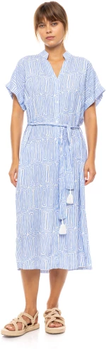 Γυναικείο Beachdress Pink Label -  ICE BLUE GEO - Viscose - Maxi