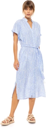 Γυναικείο Beachdress Pink Label -  ICE BLUE GEO - Viscose - Maxi
