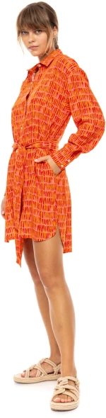 Γυναικείο Beachdress Pink Label -  SORBET ORANGE - Viscose