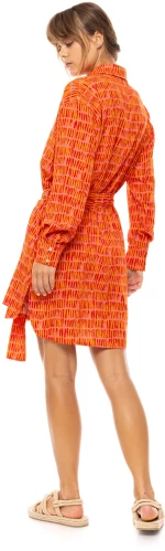 Γυναικείο Beachdress Pink Label -  SORBET ORANGE - Viscose