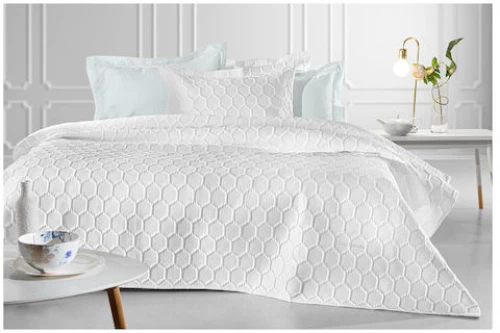 Σετ 3τμχ Κουβερλί Hive White 250x240- Guy Laroche