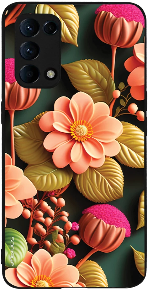 Θήκη Sonique 3D Flower Series για Oppo Find X3 Lite 5G Σομόν