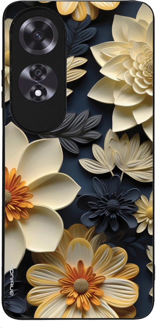 Θήκη Sonique 3D Flower Series για Oppo A60 Εκρού