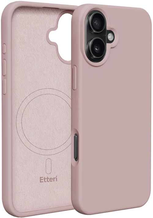 Etteri Silicone Mag case for iPhone 16 Plus 6,7" light pink