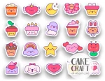 Βρώσιμα σχέδια Happy Kawaii - 15τμχ