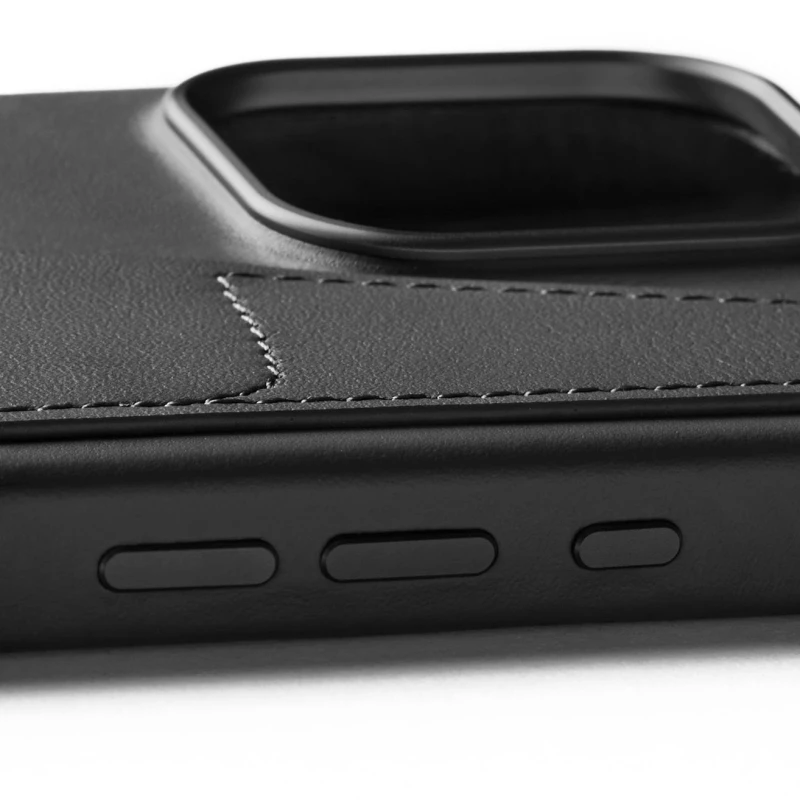 Θήκη Apple iPhone 16 Pro Max - MUJJO Full Leather Wallet Case Δερμάτινη Πορτοφόλι με MagSafe - Black (MUJJO-CL-056-BK)