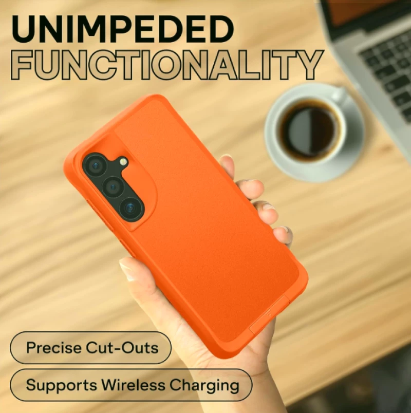 Θήκη Samsung Galaxy S24 Oakshield Σκληρή με KickStand - Orange (OAK000038FW005C)