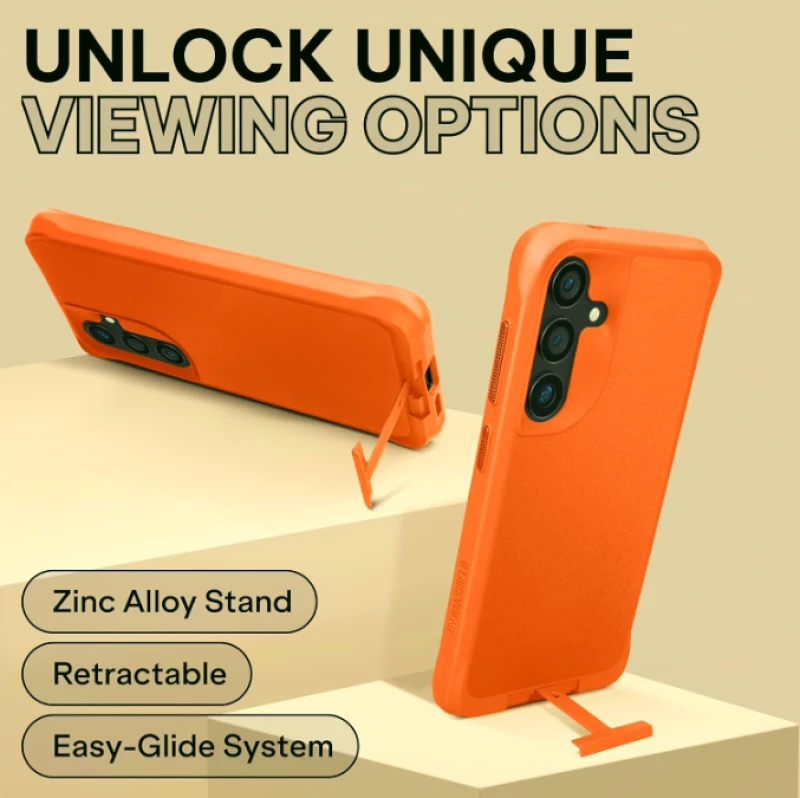 Θήκη Samsung Galaxy S24 Oakshield Σκληρή με KickStand - Orange (OAK000038FW005C)