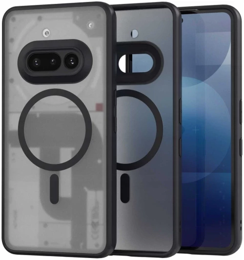 Θήκη Nothing Phone 3a Spacecase Hybrid MagSafe Σκληρή Ημιδιάφανη με MagSafe - Black (5905719119089)