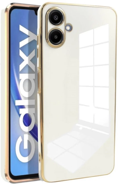 Θήκη Samsung Galaxy A06 Bodycell Gold Plated Σιλικόνης - White (5206015081286)