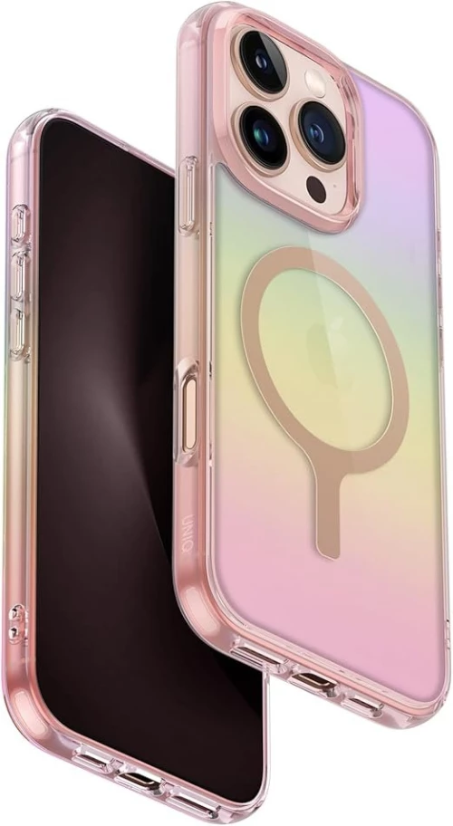 Θήκη iPhone 16 Pro Uniq Iridescia Ανθεκτική & Ιριδίζουσα με MagSafe - Pink Prism (UNIQ-IP6.3P(2024)-IRDMPPRS)