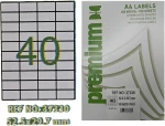 Ετικέτες PREMIUM LABEL 100 ΦΥΛΛΑ 52,5x29,7mm (4000 ετικ) 37330