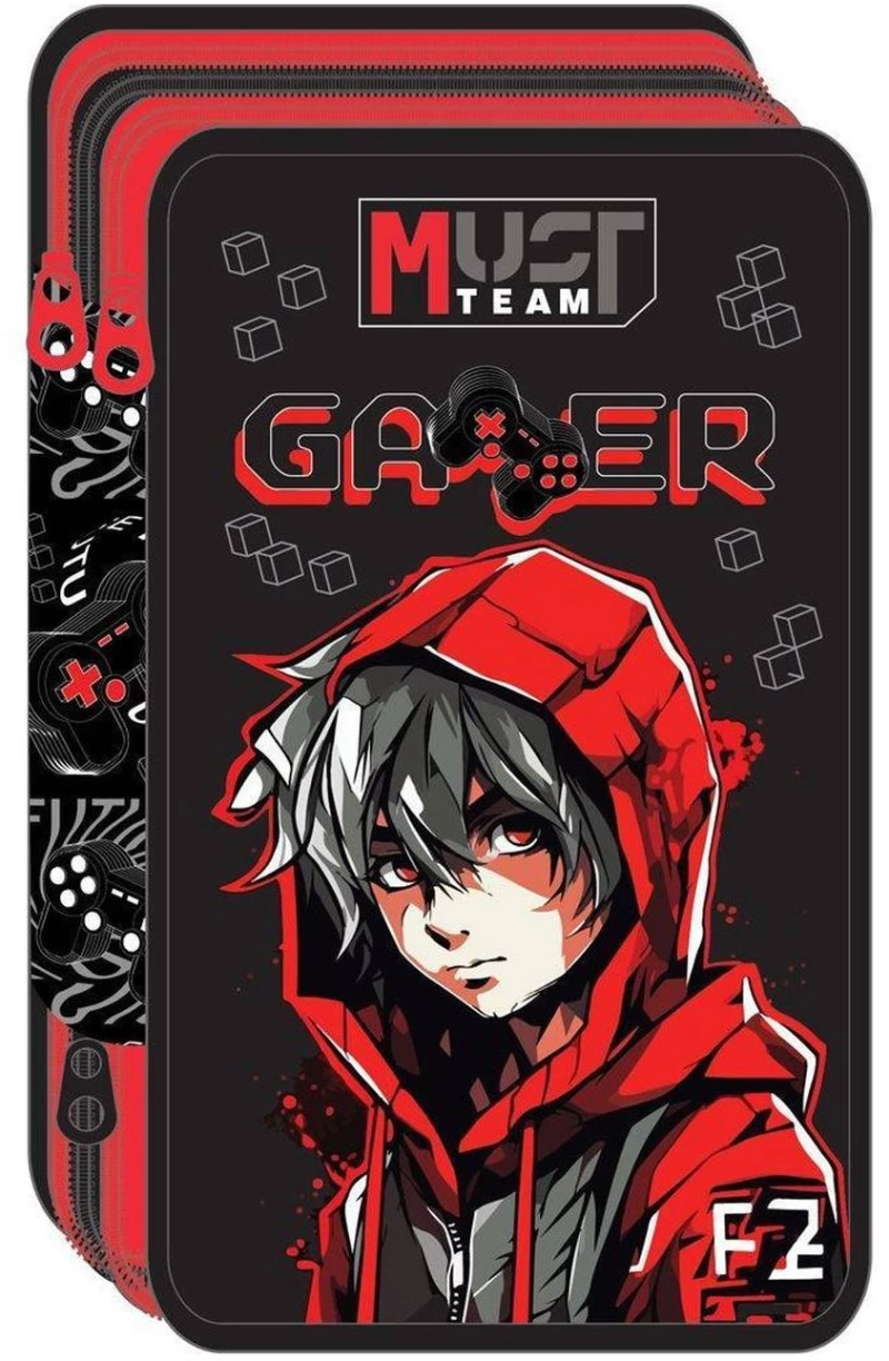Κασετίνα Must Τριπλή Γεμάτη 12x6x19.5cm Gamer 000586739