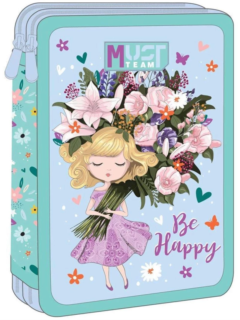 Κασετίνα Must Διπλή Γεμάτη 15χ5χ21 Be Happy 000586724