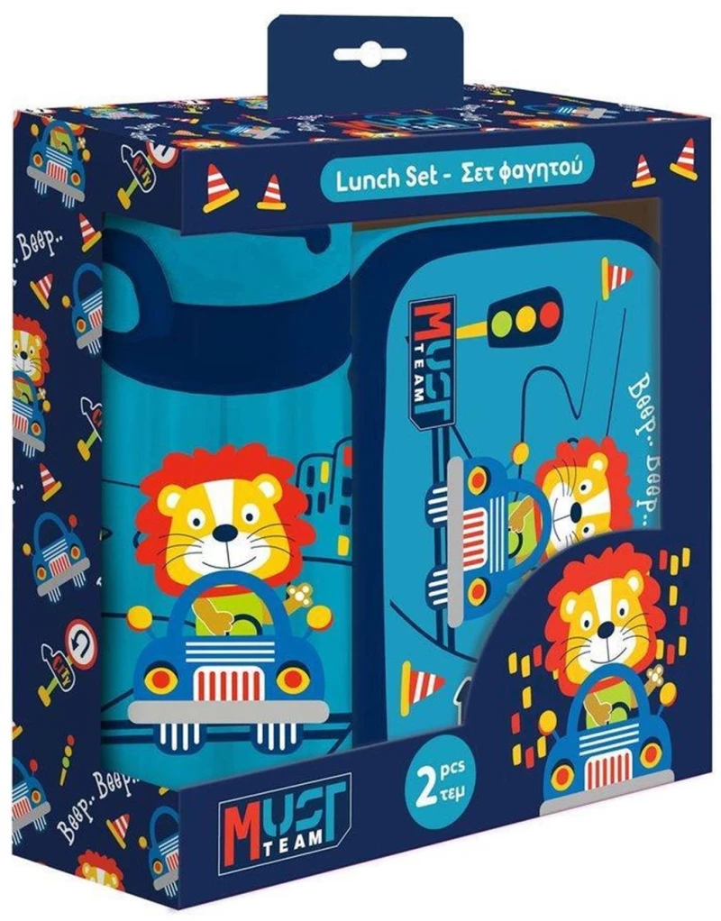 Σετ Φαγητοδοχείο PP 800ml και Παγούρι PP 500ml Must Happy Trip 000586465
