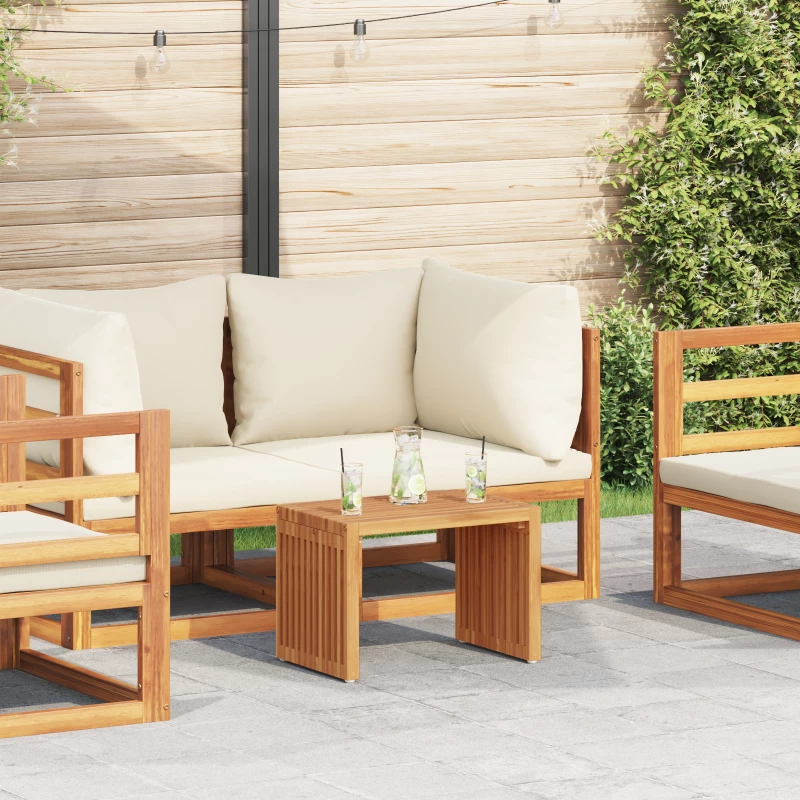 Τραπεζάκι Κήπου 50x32.5x35 cm Μασίφ ξύλο teak Καφέ 42006353