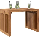 Τραπεζάκι Κήπου 50x32.5x35 cm Μασίφ ξύλο teak Καφέ 42006353