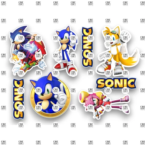 Βρώσιμα σχέδια Sonic - 8τμχ